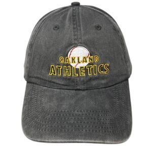 BD&A Oakland Athletics MLB Gray Baseball Cap One Size Embroidered Strapback Hat